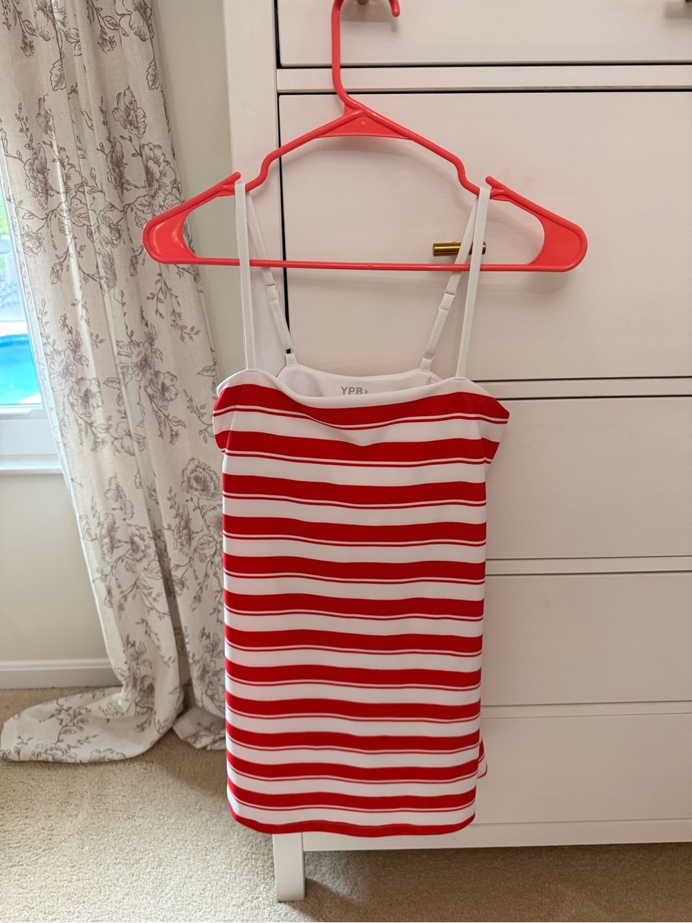 Red & White Stripe Tank romper Abercrombie YPB